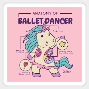 Anatomy Of A Ballet Dancer For Girls Kids Ballerina Dance Sticker